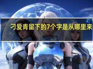 刁爱青留下的7个字是从哪里来的（刁爱青留下的7个字）