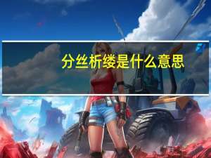 分丝析缕是什么意思