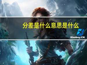 分差是什么意思是什么