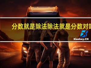 分数就是除法除法就是分数对吗