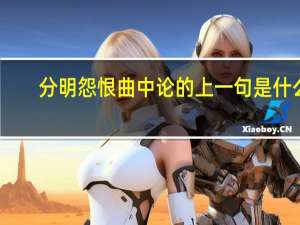 分明怨恨曲中论的上一句是什么