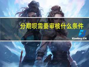 分期呗需要审核什么条件