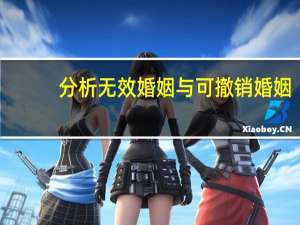 分析无效婚姻与可撤销婚姻