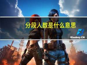 分段人数是什么意思