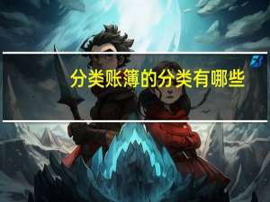 分类账簿的分类有哪些