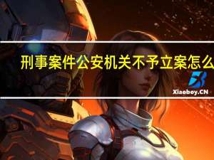 刑事案件公安机关不予立案怎么办