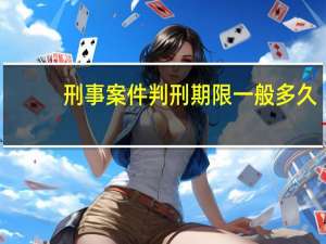 刑事案件判刑期限一般多久
