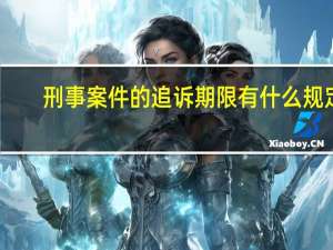 刑事案件的追诉期限有什么规定