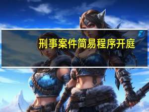 刑事案件简易程序开庭