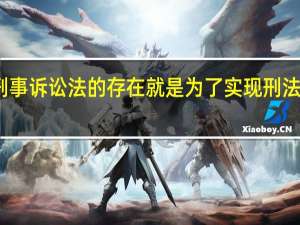 刑事诉讼法的存在就是为了实现刑法实体法（刑事诉讼所依据的实体法是）