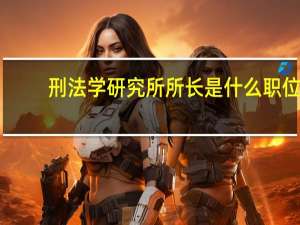 刑法学研究所所长是什么职位