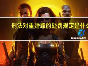 刑法对重婚罪的处罚规定是什么