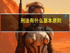 刑法有什么基本原则