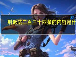 刑诉法二百三十四条的内容是什么