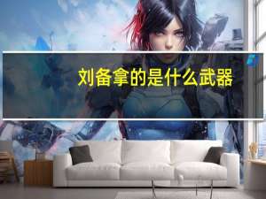 刘备拿的是什么武器