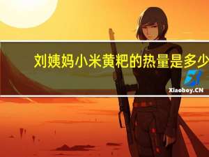 刘姨妈 小米黄粑的热量是多少