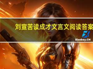 刘宣苦读成才文言文阅读答案（刘宣苦读成才）