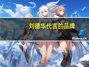 刘德华代言的品牌