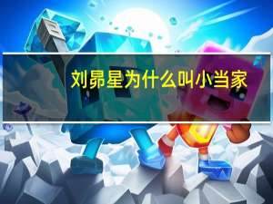 刘昴星为什么叫小当家