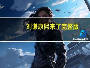 刘谦康熙来了完整版（刘谦康熙来了）