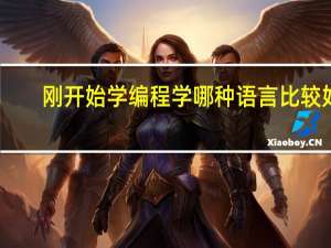 刚开始学编程学哪种语言比较好