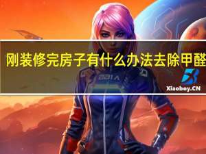 刚装修完房子有什么办法去除甲醛最好