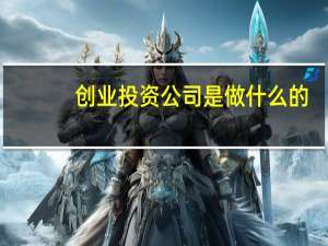 创业投资公司是做什么的（创业投资企业简介）