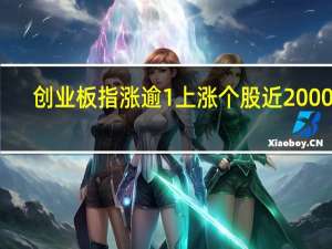 创业板指涨逾1% 上涨个股近2000只