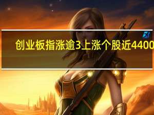 创业板指涨逾3% 上涨个股近4400只