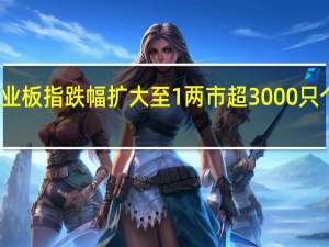 创业板指跌幅扩大至1 两市超3000只个股下跌