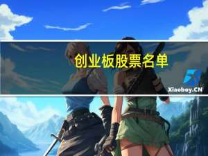 创业板股票名单