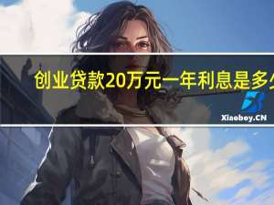 创业贷款20万元一年利息是多少（创业贷款）