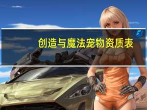 创造与魔法宠物资质表