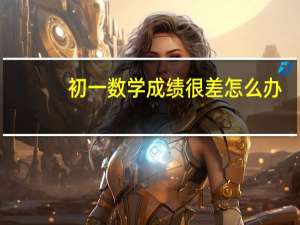 初一数学成绩很差怎么办