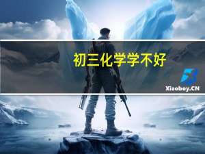 初三化学学不好