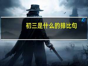 初三是什么的排比句
