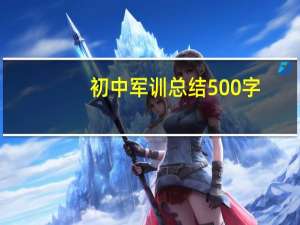 初中军训总结500字