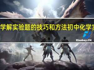 初中化学解实验题的技巧和方法 初中化学实验基本操作