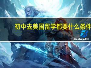 初中去美国留学都要什么条件