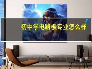 初中学电路板专业怎么样