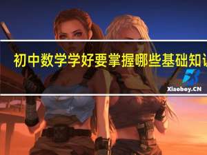 初中数学学好要掌握哪些基础知识点
