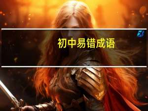 初中易错成语