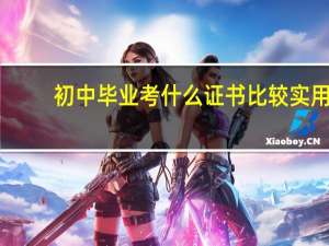 初中毕业考什么证书比较实用