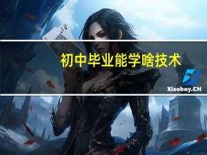 初中毕业能学啥技术