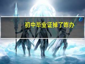 初中毕业证掉了咋办