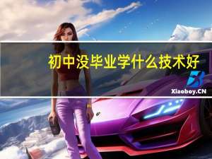初中没毕业学什么技术好