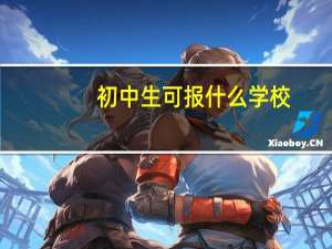 初中生可报什么学校