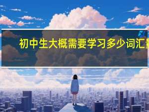 初中生大概需要学习多少词汇量