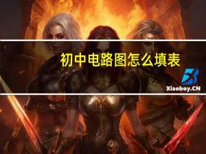 初中电路图怎么填表
