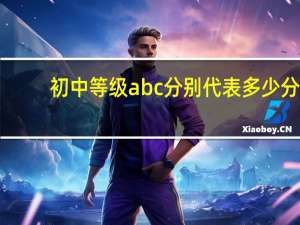 初中等级abc分别代表多少分
